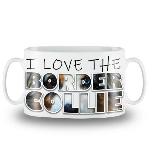 "I love border collie" feliratos bögre