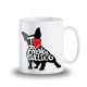 Francia bulldogos bögre "I love french bulldog" felirattal