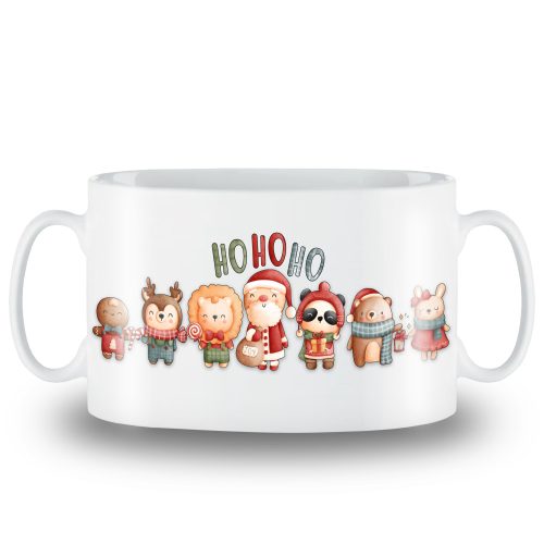 HO-HO-HO Mikulásos bögre állatkákkal